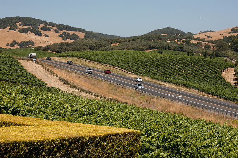 Em "Sideways - Entre Umas e Outras" (2004), amigos norte-americanos passeiam por vinícolas no Vale de Santa Inez, na California, nos Estados Unidos