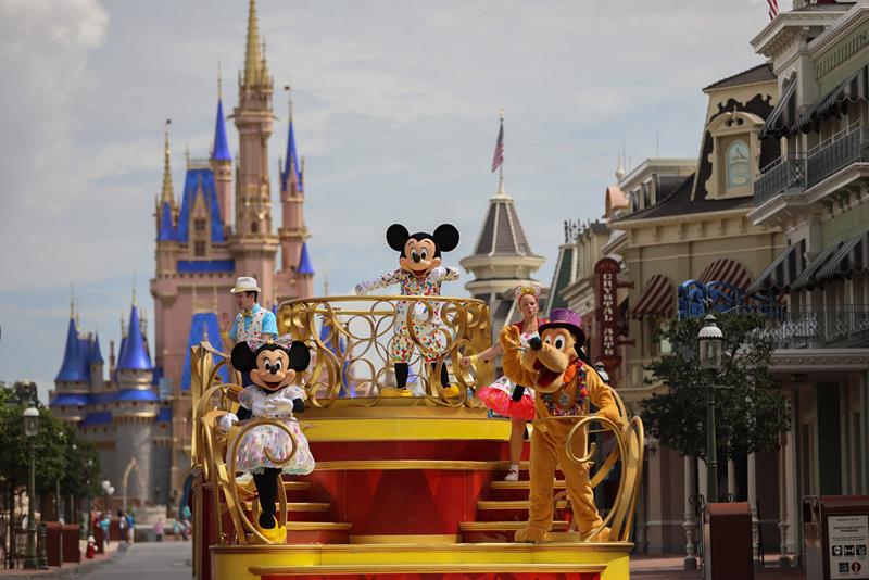 Mickey Mouse will star in the “Mickey and Friends Cavalcade” when Magic Kingdom Park reopens July 11, 2020, at Walt Disney World Resort in Lake Buena Vista, Fla. With traditional parades on temporary hiatus to support physical distancing during the park’s phased reopening, Disney characters will pop up in new and different ways throughout the day. (Kent Phillips, photographer)